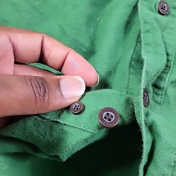 Red Head Shirt Mens XLT Green Button Up Outdoor Long Sleeve Hiking Hunting Read* - Picture 5 of 7